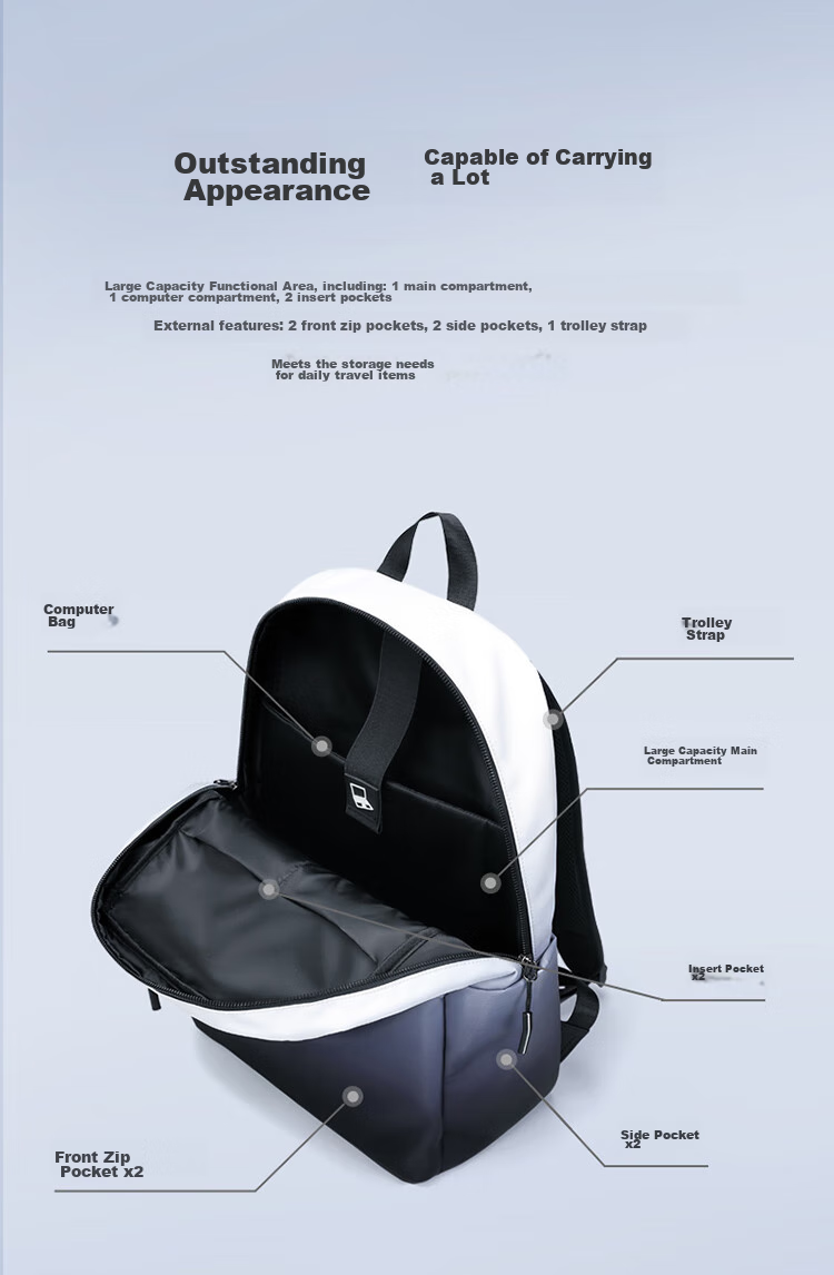 GOLF Backpack for Men, Travel Bag, 15.6/16 Inch Laptop Backpack, Gradient Design, Business Commute Backpack for Students And Professionals 6