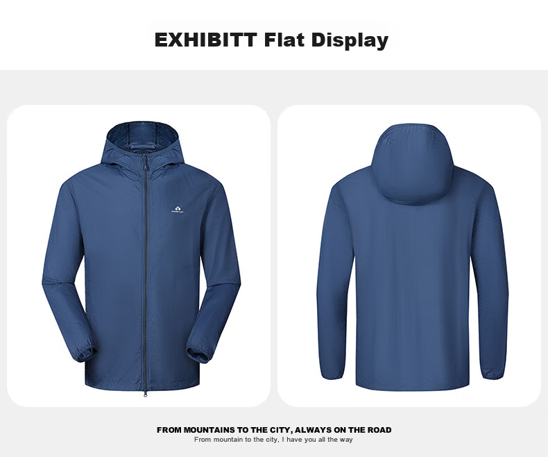 Pioneer Camp Summer Ultra-Thin UV Protection Men's Sun Protection Clothing, Outdoor Fishing Breathable Skin Coat Jacket, Gray Blue, S 27