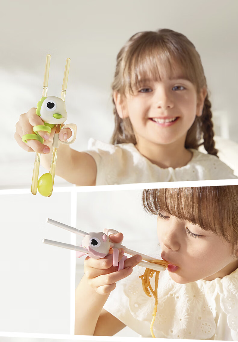 Babycare Children's Training Chopsticks PPSU Material Toddler Helper Chopsticks Four-in-One Learning Chopsticks with Storage Box 14