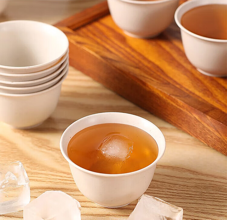 Jiamo Disposable Tea Cups, Thickened, 60ml*80 Pieces, Eco-Friendly Rice Husk, Kung Fu Tea Cups, Hard Drinking Cups, Picnic Cups 8