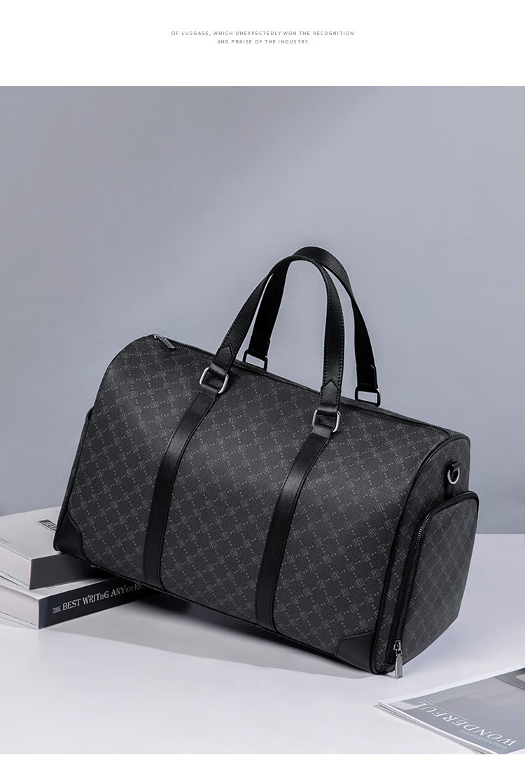 POLO Travel Bag for Men, Business Large Capacity Short-Distance Trip Commuter Luggage Handbag with Separate Shoe Compartment Storage Bag 23