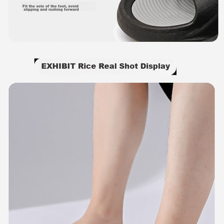 Huili Slippers, Comfortable for Stepping on Poop, Sports Bathroom Indoor Outdoor Wear, Non-Slip Sandals for Men, HL3980 Black And Gray, Size 46-47 16