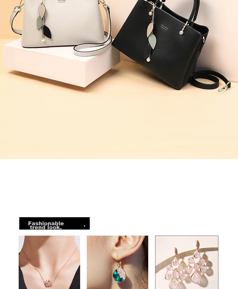 Viney Leather Handbag, Women's Crossbody Bag, Large Capacity Shoulder Tote, Practical Birthday And Mother's Day Gift for Mom 3