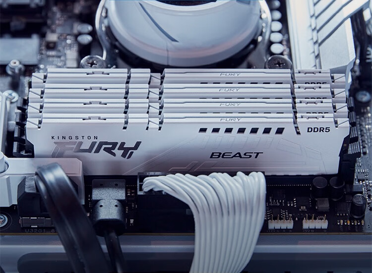 Kingston FURY 32GB (16G×2) Kit DDR5 6400 Desktop Memory Module Beast Hynix A-Die CL32 Supports XMP&EXPO White Editio 3