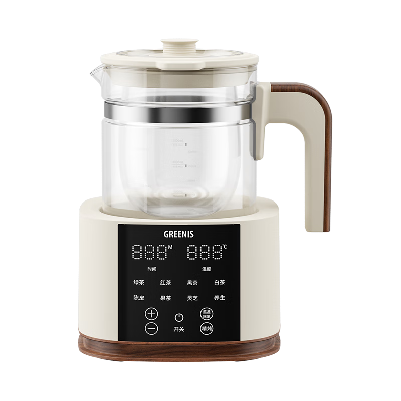 GREENIS Health Pot Pure Titanium Tea Kettle with Chenpi Tea Maker, Home Use Stew Pot, Flower Tea Pot, Water Boiler, Insulated All-In Automatic Constant Temperature Electric Kettle, Electric Stew Pot, Mid-Autumn Festival Gift