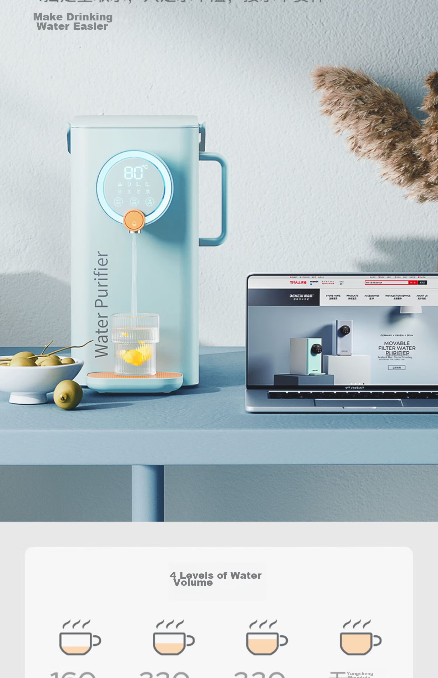 DEKEXI German Water Purifier for Home Direct Drinking, Reverse Osmosis Instant Hot Countertop All-In Water Purification System for Mothers And Babies 17