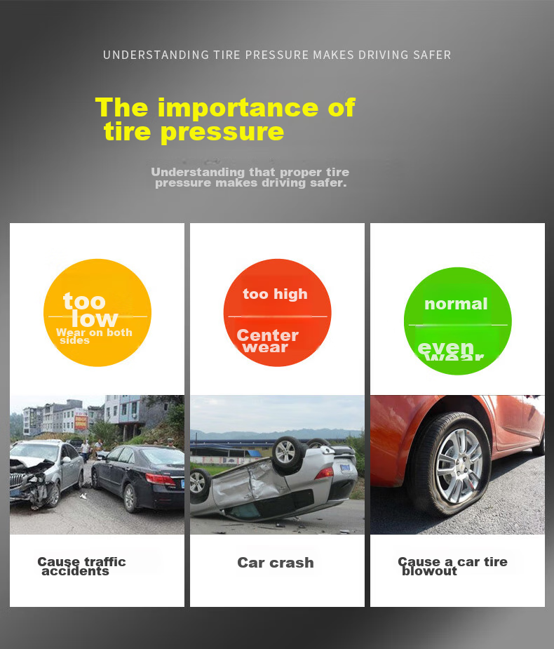 Huangchi Oil-Immersed Tire Pressure Gauge, Can Deflate Tires, Tire Pressure Monitor, Car Tire Pressure Meter 4