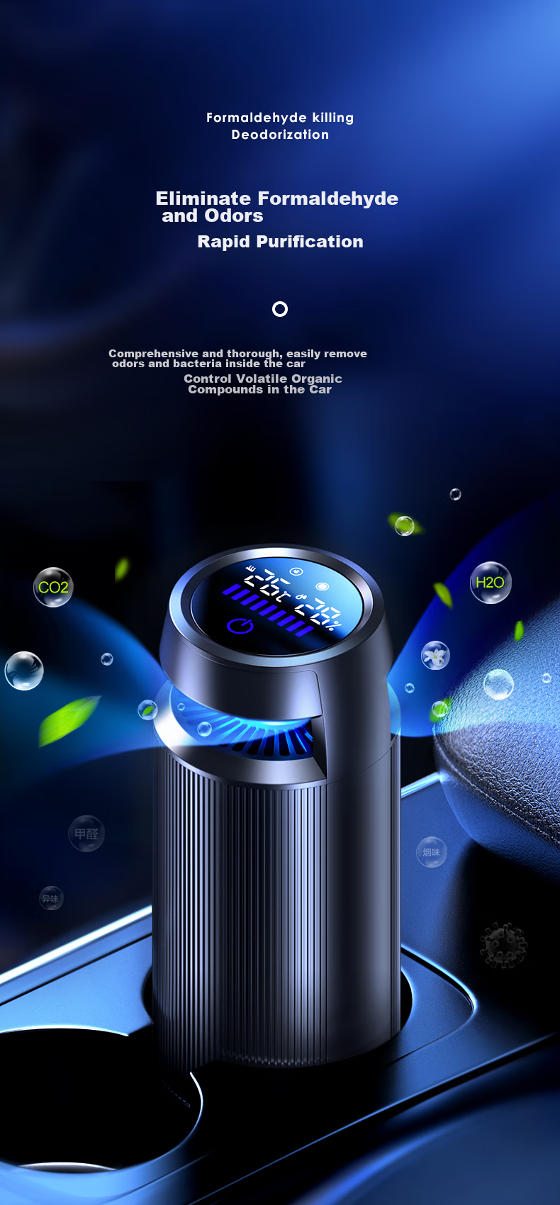 BIAZE Car Air Purifier SU7 Xiaomi New Car Interior Air Purifier for Eliminating Bacteria, Formaldehyde, PM2.5, Odors, And Smoke, for Car And Home Use 9