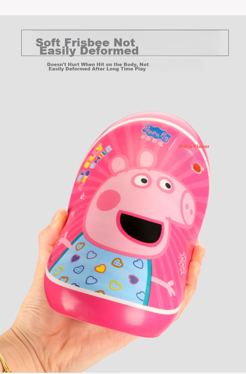 Hahaqiu Peppa Pig Children's Toy Frisbee, Flying Disc, Bamboo Dragonfly, Rotating Light-Up Spinning Top, Outdoor Birthday And Holiday Gift 3