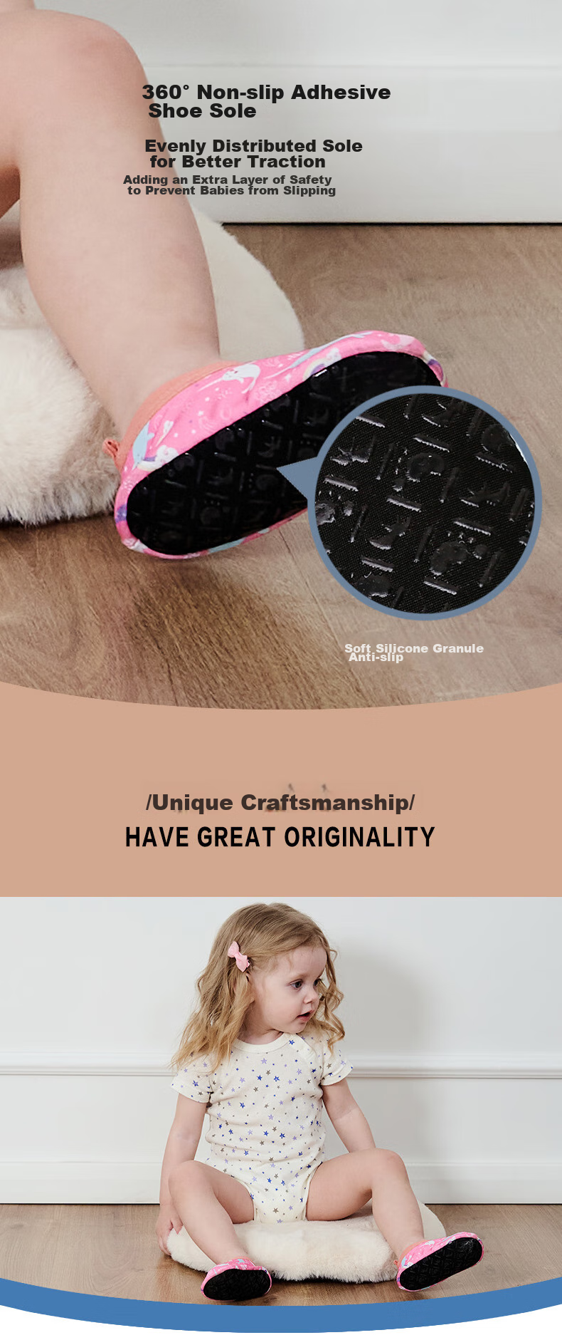 LAXIALIYA Children's Floor Shoes, Baby Non-Slip Soft-Soled Shoes, Indoor Walking Socks, Infant Sock Shoes, Boys And Girls Spring And Autum 5
