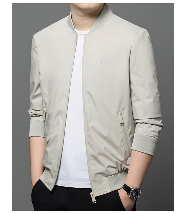 Edenbo Autumn Winter Casual Jacket Baseball Collar Business Commuter Coat Men Navy Blue 170/88A (L) 14