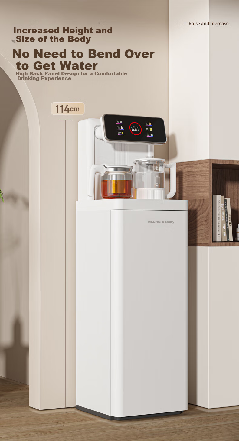 MeiLing Smart Voice Tea Bar Machine with Large Screen Remote Control, Floor-Standing Water Dispenser with Bottom-Placed Water Tank, Integrated Cabinet for Home Use, Cooling And Heating Fully Automatic Machine, Cold And Hot Model MY-C231B (Voice Control Version) 7