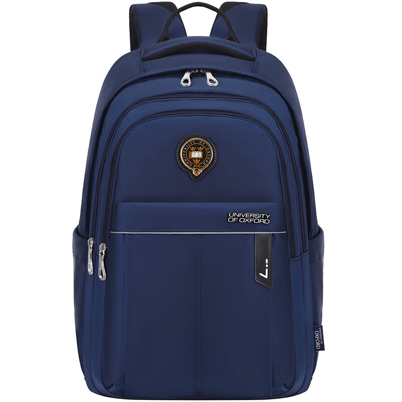 UNIVERSITY OF OXFORD Backpack for Male And Female Middle School Students, High School Students' Shoulder Bag, Lightweight Travel Backpack X1073 Dark Blue