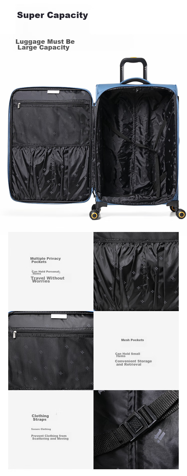 INTERNATIONAL TRAVELLER British IT Luggage Suitcase, Ultra-Light Travel Case, Large Capacity Check-In Suitcase, 24-Inch, 2644 Blue 13