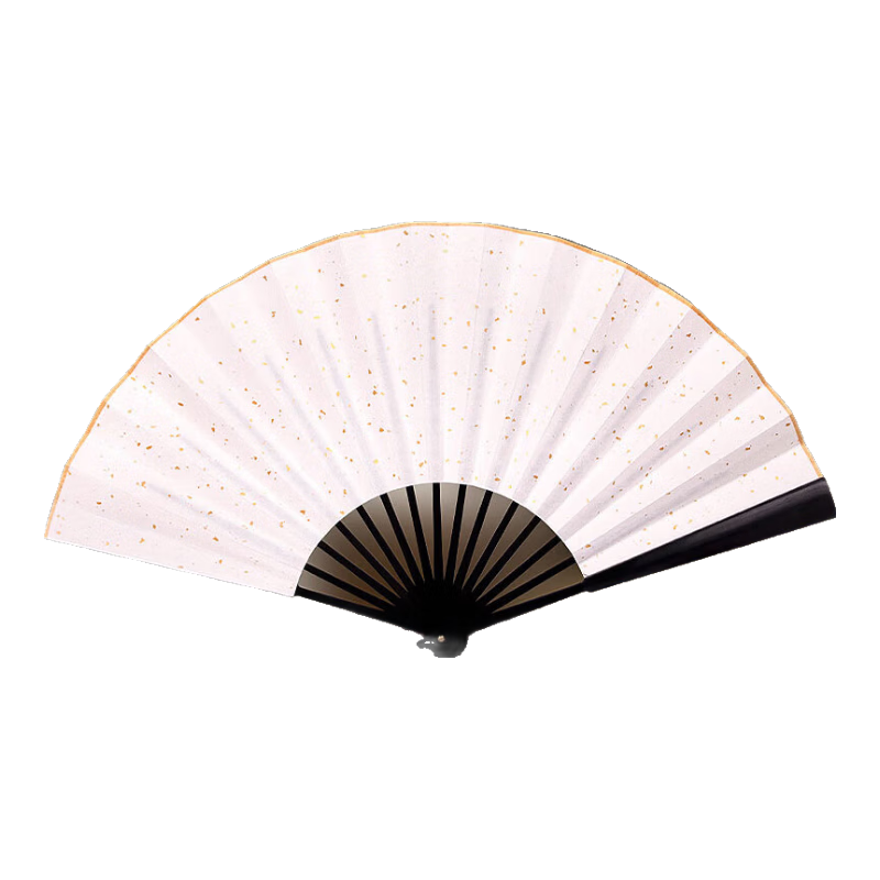 Jidu Space Traditional Chinese Folding Fan Men Hanfu Photo Prop Blank Calligraphy Xuan Paper Fan 10 Inch