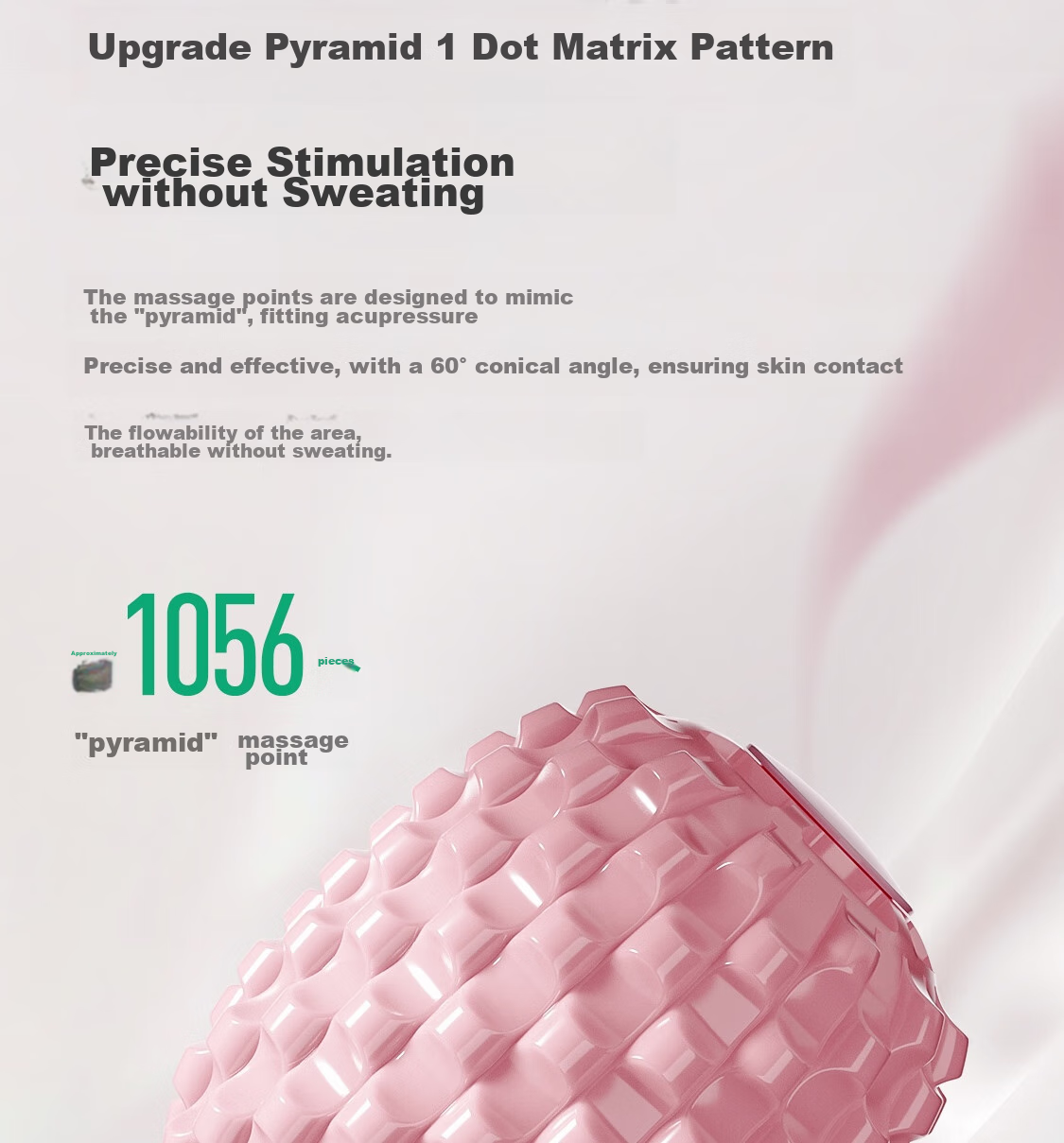 Keep 8 Detachable Circular Massage Roller for Thighs And Calf, Leg Slimming Device, Muscle Relaxation Foam Roller, Cherry Blossom Pink 13