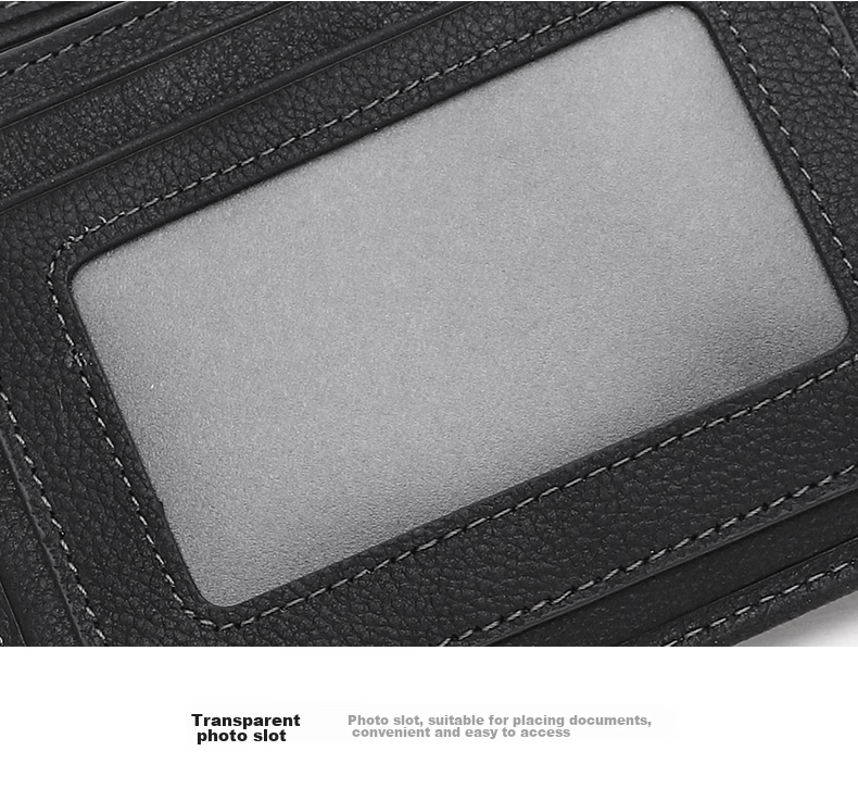 ELLE HOMME Men's Short Wallet, Top-Grain Leather Multifunctional Card Holder Horizontal Style Money Clip 1520, Birthday Gift for Boyfriend 11