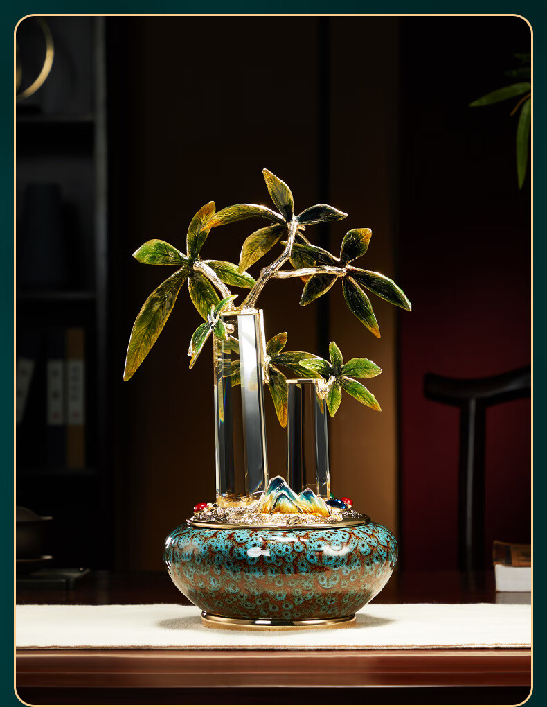 Nuoshiman Pachyphora Tree Ornament, Craft Store Opening Gift, Housewarming Present, Office Living Room Cashier Counter Decoration, Company Reception Desk Display 11