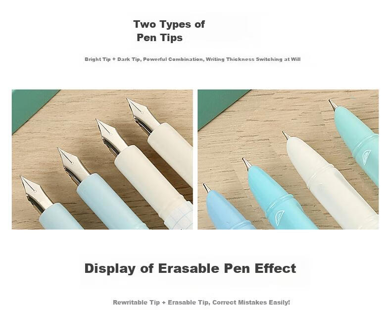 Yongsheng School Opening Gift Fountain Pen Soft Rubber Grip Posture Correction for Third Grade Elementary Students Beginner Handwriting Practice Dark Nib Replaceable Ink Cartridge 3042A Morandi Color 12 Pens Per Box 12