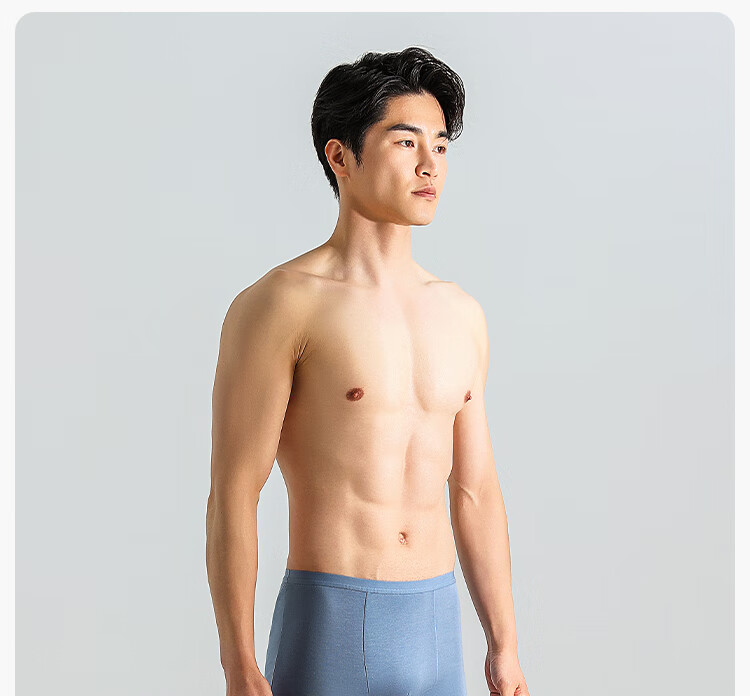 Beianshi Disposable Men's Boxer Briefs Modal Sterilized Wash-Free Travel Portable 6-Pack Smoke Gray + Gray Blue 3XL 38
