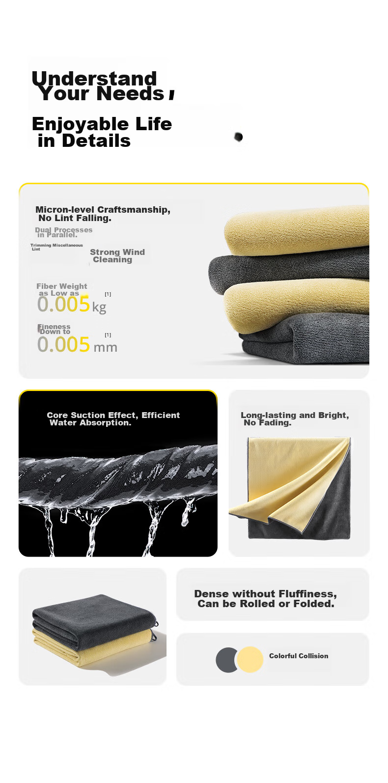 W&P Car Wash Towel, Specialized Car Cleaning Towel, Car-Specific Towel, Lint-Free, Absorbent Fiber, Large Size Car Cleaning Cloth 2
