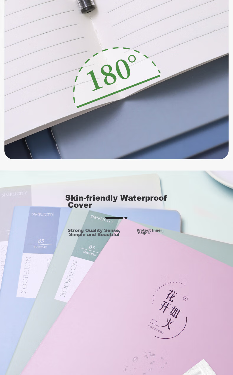 Youxueku A5 Soft Cover Lined Notebook, High-Quality Stitched Notebook for Students And Exam Preparation, Error Correction Book with Text Style, Sweet Design, 4-Pack Set, Mid-Autumn Festival Gift 11