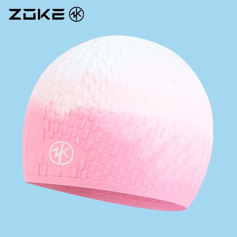 ZOKE Adult Silicone Swimming Cap, Non-Constricting, Waterproof, Professional Swim Cap, 624503211-1