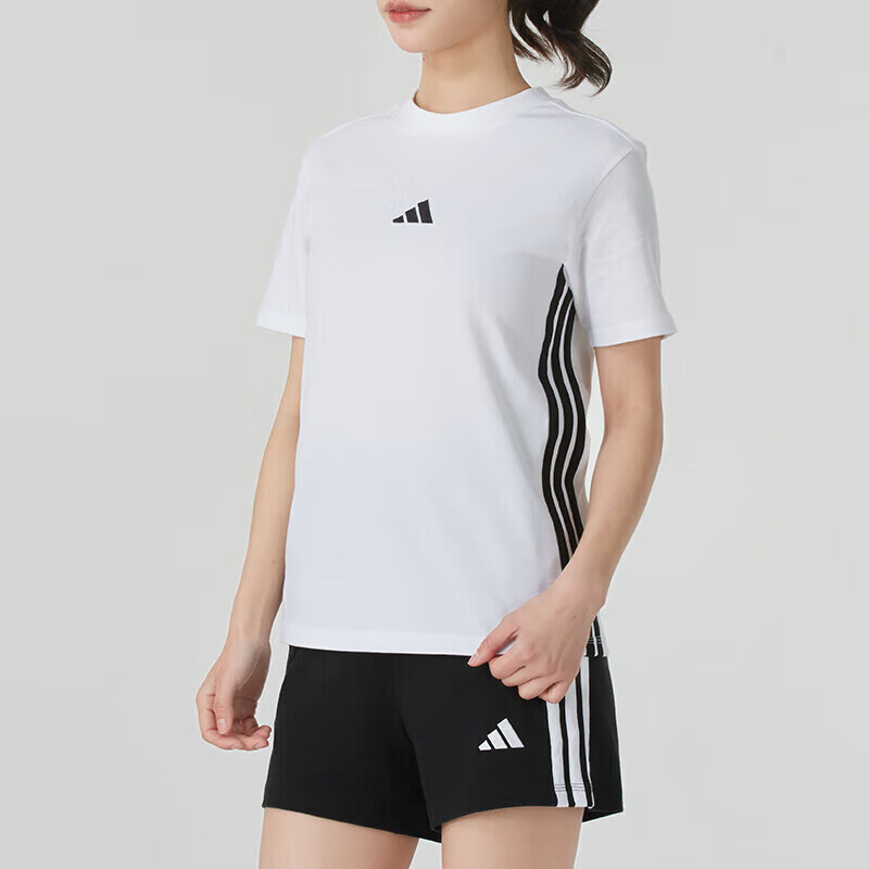 Adidas Women's Breathable Sports Running Fitness Pure Cotton Casual Short-Sleeve T-Shirt, JY8576 1