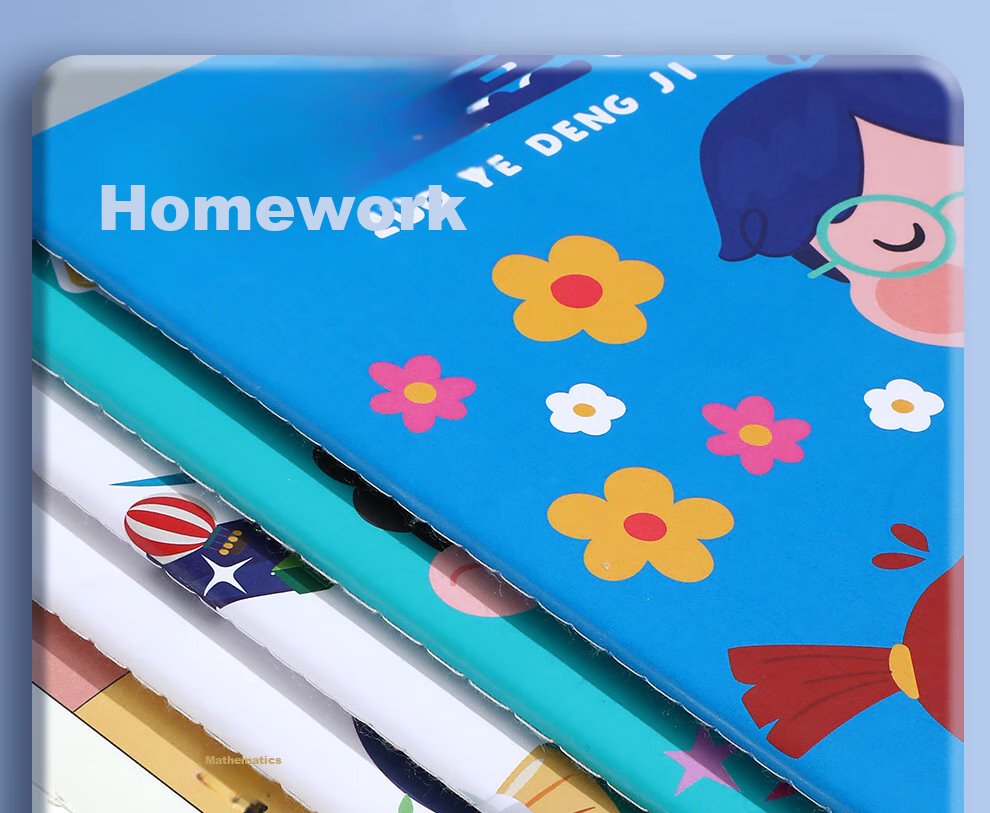 Zuolanzhe [Back to School Essential] 4-Pack Homework Record Books for Primary School Students, Grades 1-3 Classroom Registration Thick Soft Copybooks for Recording Assignments And Mistakes 15
