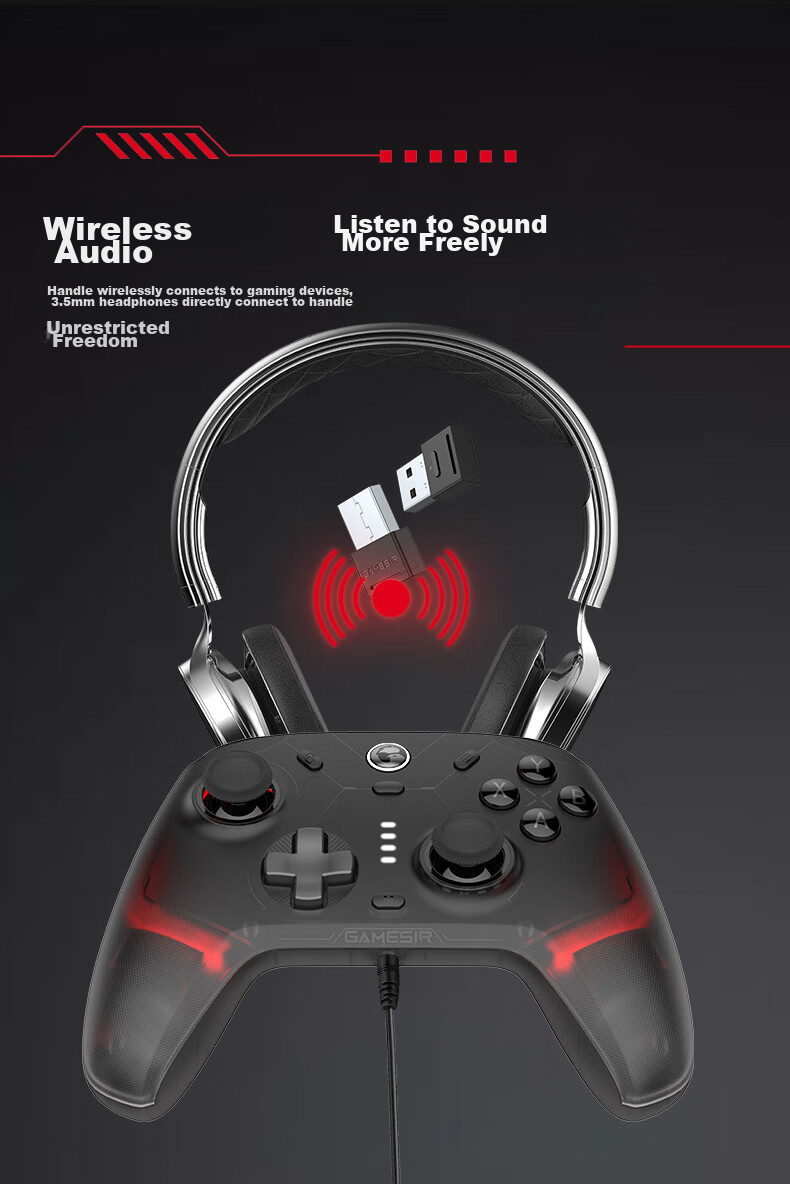 GAMESIR Fengxingzhe 2 Wireless Game Controller Motion-Sensing Switch Controller with Base, Compatible with Mobile Android Apple PC Bluetooth NS2 Computer TV Steam Original Genshin Impact Black Myth: Wukong Zero 12