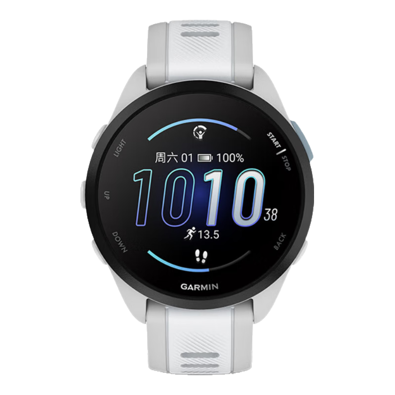 GARMIN Forerunner165 Heart Rate And Blood Oxygen Multi-GNSS Outdoor Sports Smartwatch, Music Edition, Moonlight White