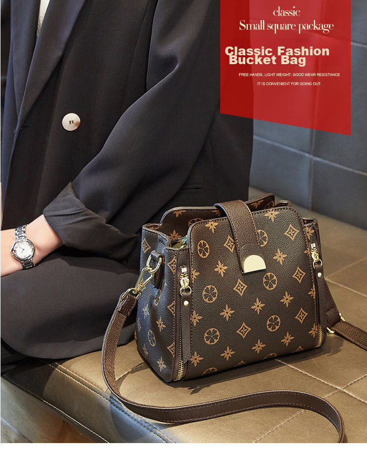 Aiqinghai Handbag, Women's Bucket Bag, Crossbody Shoulder Bag, Large Capacity, Light Luxury Brand, Birthday And Mother's Day Gift, Practical Present for Mom 4