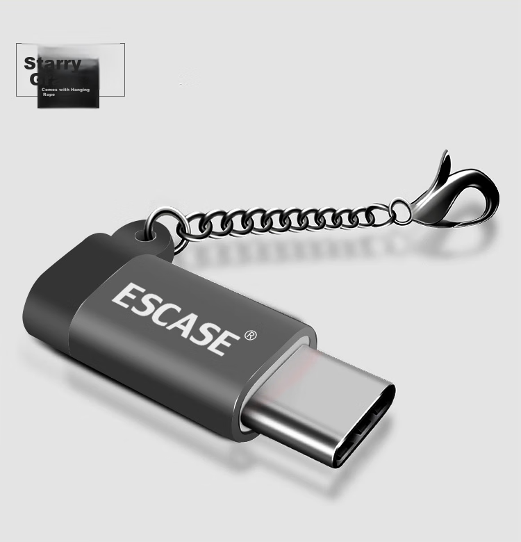 ESCASE Android to Apple Adapter Micro USB to Lightning Data Cable for IPhone 15/13/14/Pad Fast Charging Essential for Business Trips 11