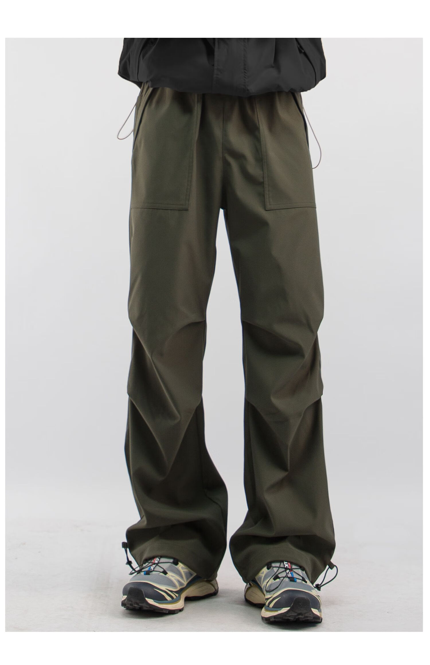 CLOR Outdoor Work Pants for Men, Spring And Summer Style, Windproof Sports Hiking Assault Casual Straight-Leg Trousers, CL52 Black M 19