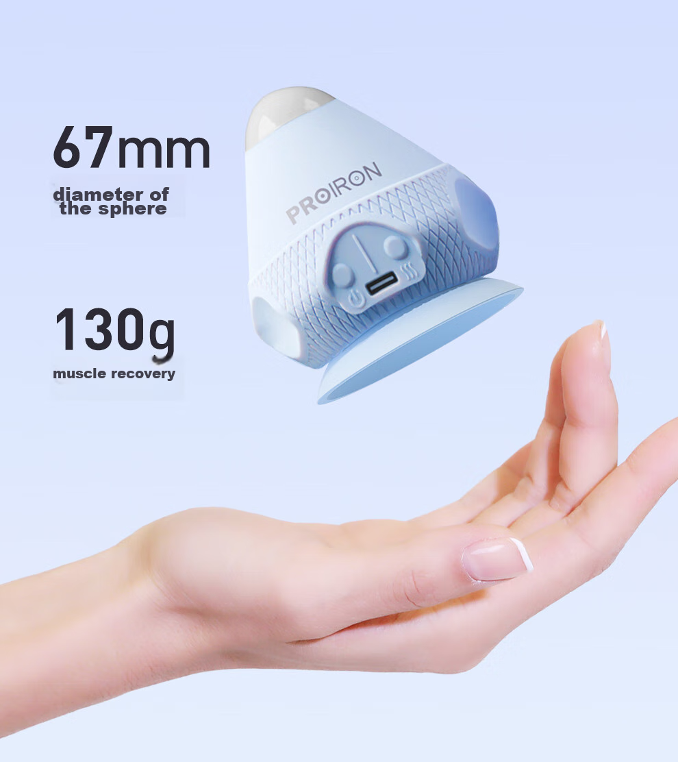 PROIRON Puli'ai Electric Adhesive Fascia Ball for Shoulder, Neck, Back Muscle And Foot Soles Relaxation Heat Therapy Professional Massage Device Gree 21