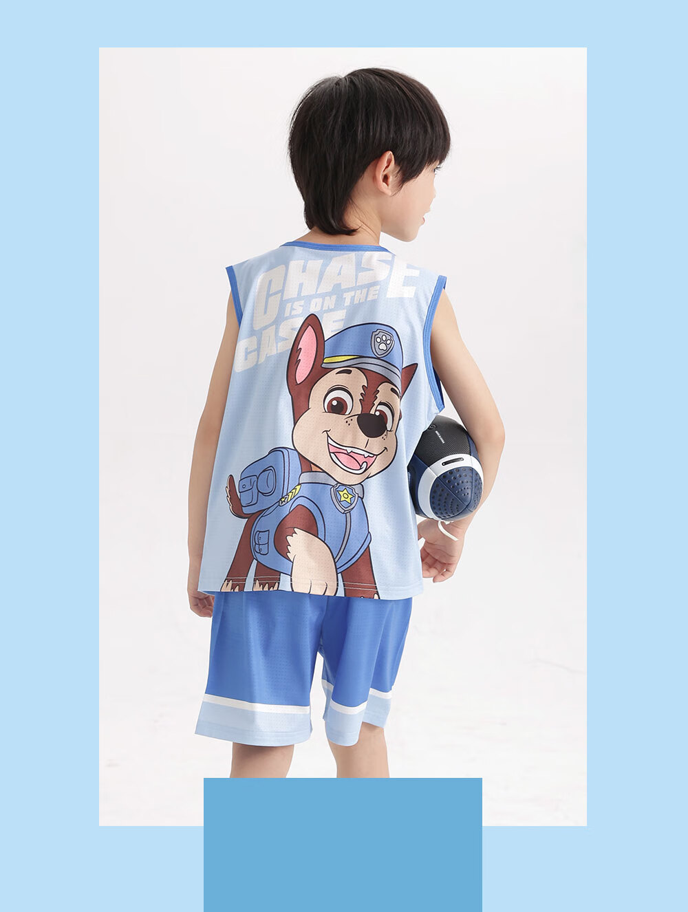 PAW PATROL Class A Children's Quick-Dry Vest Set, Boys' Shorts, Sports Summer Student Cartoon Children's Clothing PA1744A 100 18