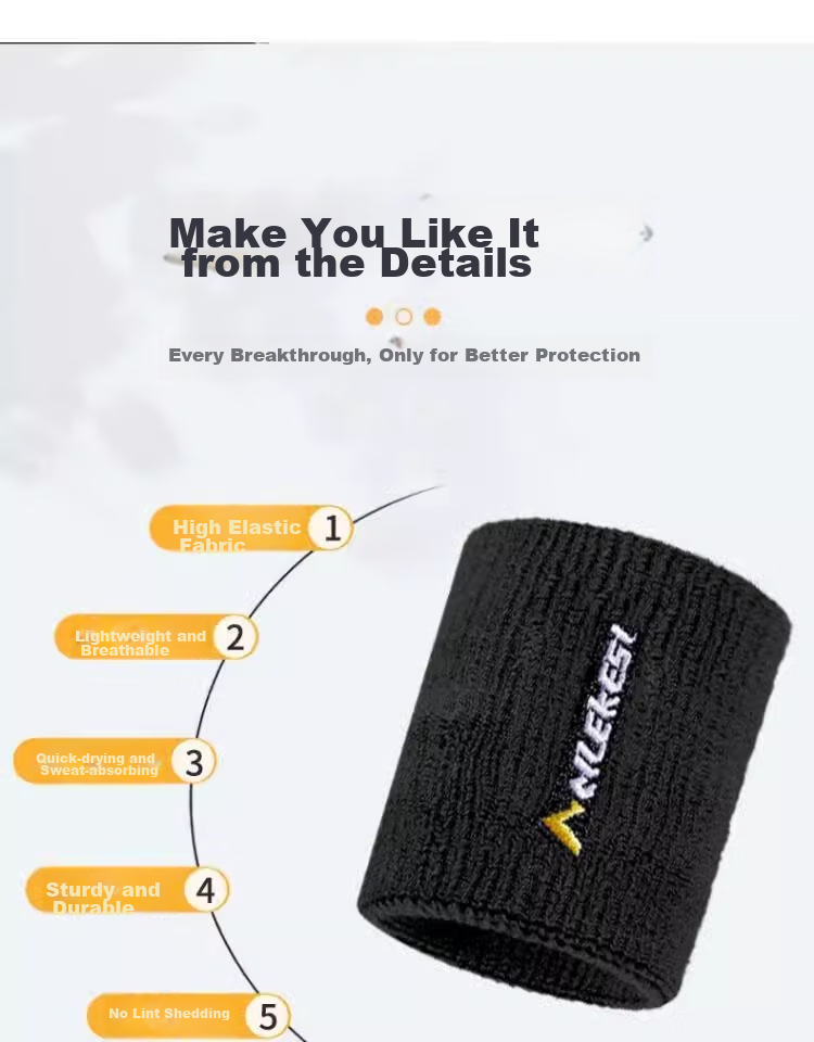 NAILEKESI N Children's Wristband Sports Wrist Sprain Sweat-Absorbing Towel for Girls Volleyball Basketball Badminton Wristband Two Pieces 3