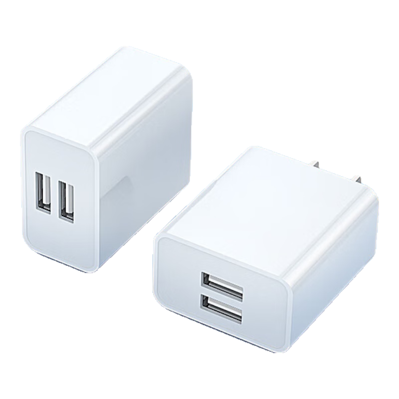 KOVOL Charger Head 5V2.1A Dual-Port USB Charger Plug Multi-Port Fast Charging Compatible with 5V1A for Apple Huawei Xiaomi Samsung OPPO Android Phones And Tablets Universal