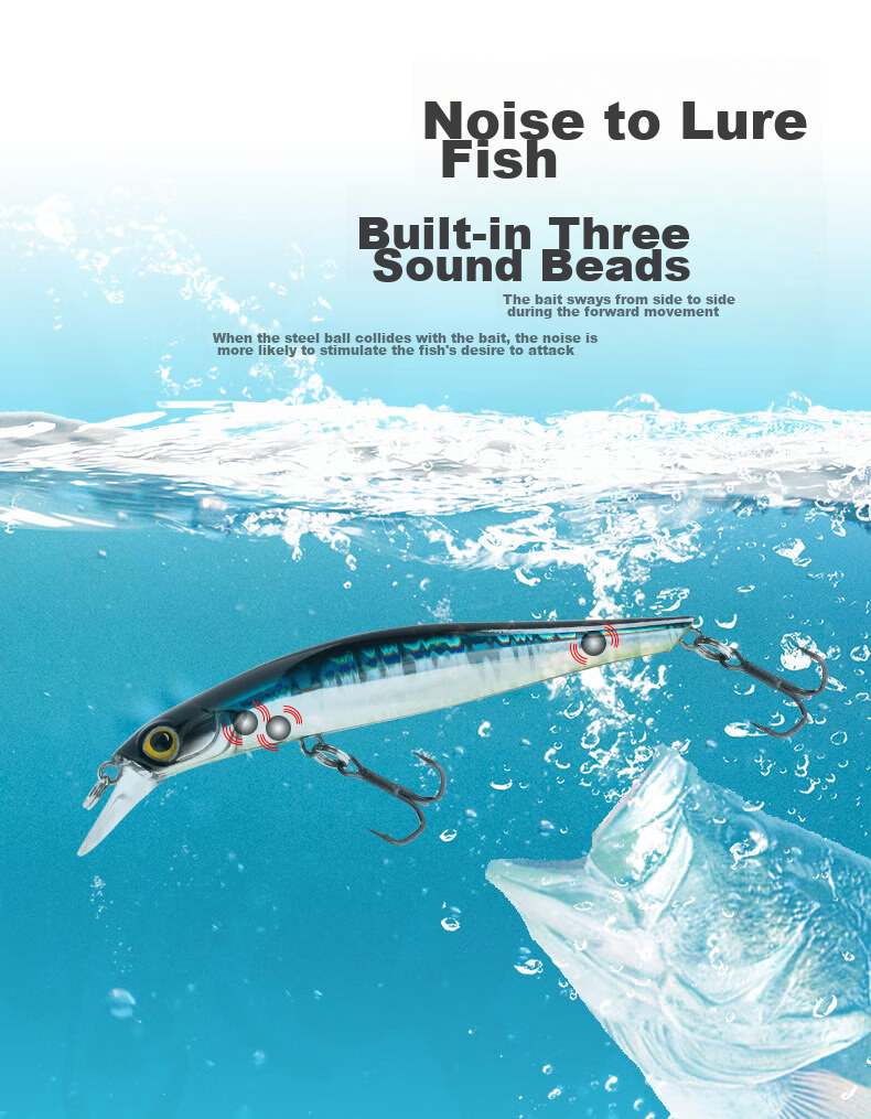Guowangliya Lure Fishing Bait, Invisible Sinking Minnow Lure, Long-Distance Casting, Wiggling And Sinking, for Sea Bass, Perch Fish And Bass 17