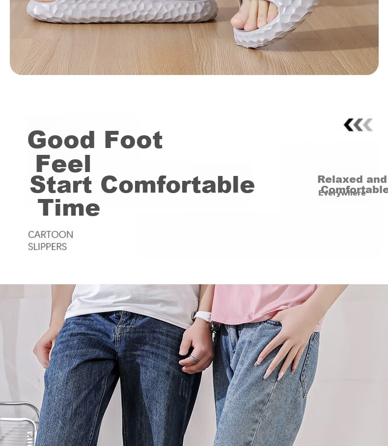 Huameijianbu Ice Bear Stepping on Poop Feeling Arch Support Soft Elastic Bathroom Indoor Outdoor Wear Non-Slip Slippers HM9811 Warm Yellow Size 37-38 13