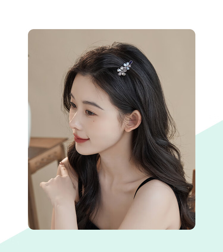CHIMERA Leaf-Shaped Hair Clip, Duck-Bill Clip, Korean-Style Barrette, Bangs Clip, Hair Accessory, Women's Birthday Gift 1