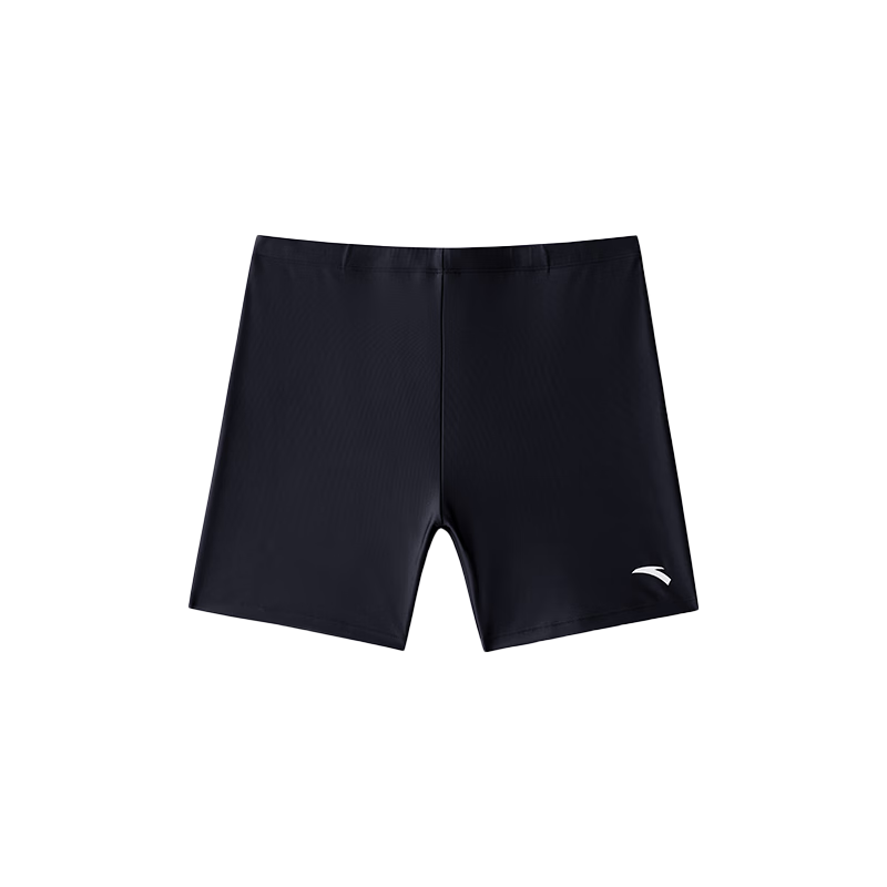 ANTA Men's Swimming Trunks, 2025 New Professional Racing Swim Shorts, Anti-Embarrassment, Chlorine-Resistant, Breathable, Comfortable Boxer Briefs, Black 2XL