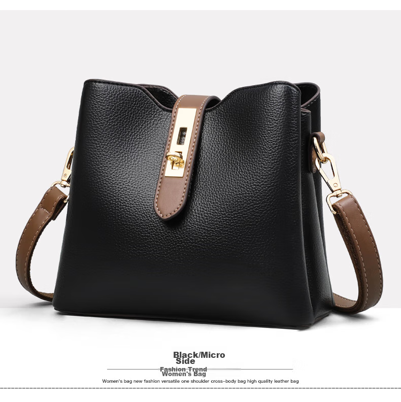 Viney Women's Handbag, Cowhide Crossbody Bucket Bag, Luxury Brand Shoulder Bag, Practical Birthday And Mother's Day Gift for Mom 17