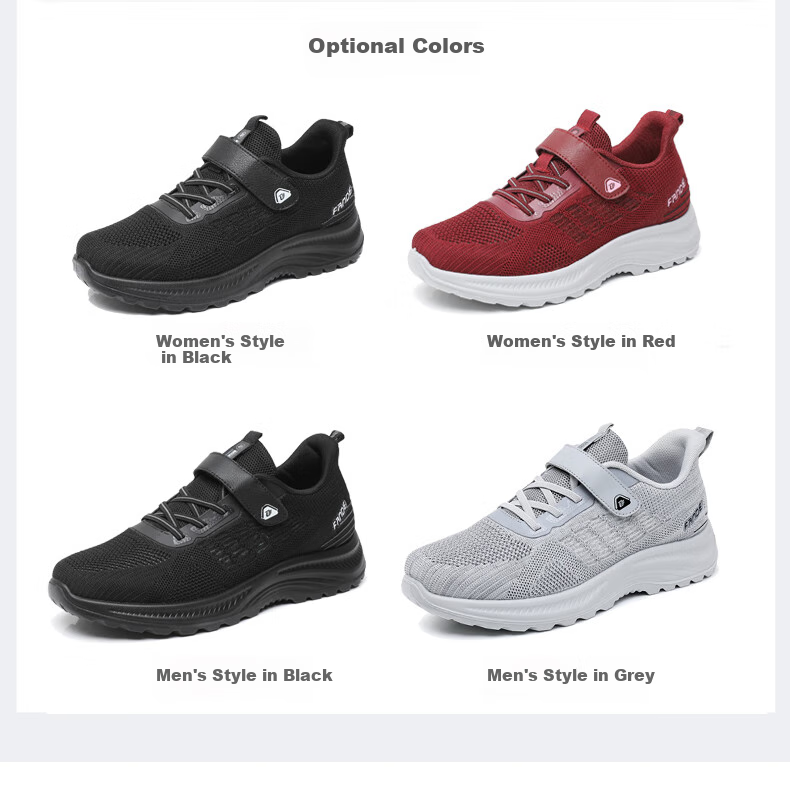 Ankang Summer Sports Shoes, Soft Sole, Middle-Aged And Elderly, Mesh Breathable, Walking Shoes for Mothers, Old Beijing Cloth Shoes for Women, A6009, Black, Size 39 6