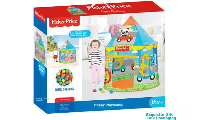 Fisher-Price Children's Ocean Ball Pool Toy, Baby Playpen Fence (With 30 Ocean Balls), Birthday Gift Present 5