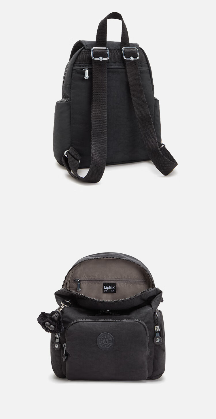 Kaplin Travel Gift Monkey Backpack CITY ZIP MINI Black Pinot Color Birthday Present 1