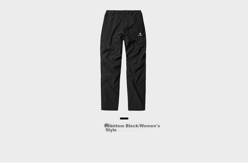 CAMEL Outdoor Soft Shell Pants for Couples, Windproof And Water-Resistant Camping Hiking Trousers A13CA49105 Charcoal Gray M 5