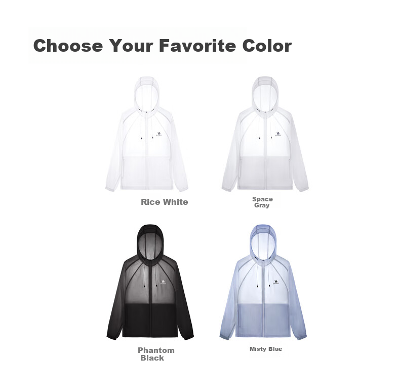 CAMEL [Iceberg] Sun Protection Clothing, UPF50+, UV-Resistant, Breathable Skin Coat, Cool-Touch Sun Protection Garment, Men's Jacket 13