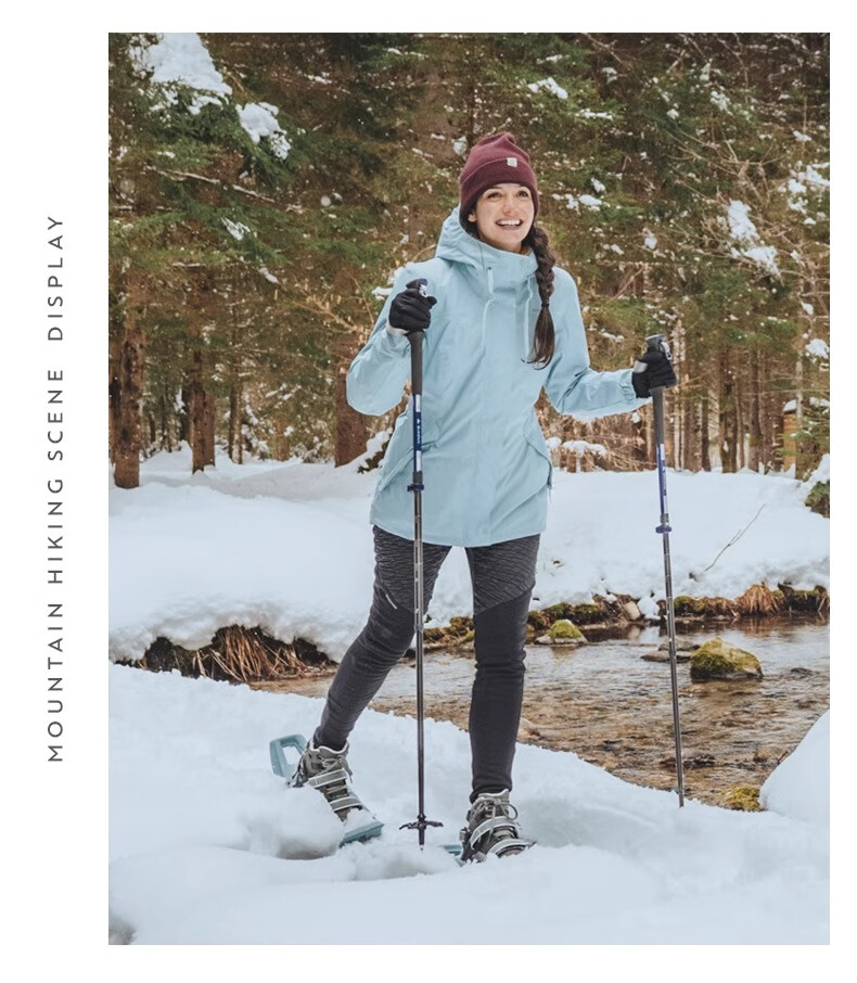 DECATHLON Autumn And Winter Outdoor Fleece-Lined Thick Cotton Jacket, Windproof And Waterproof Coat for Women, Milk Tea Brown, XS-4530729 11