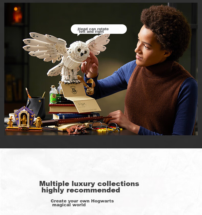 LEGO Building Blocks 76391 Hogwarts Classic Collection, Harry Potter Hedwig D2C Limited Edition, Home Decoratio 10